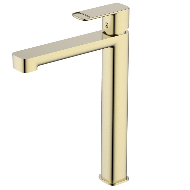 Изображение товара Современный однорычажный смеситель для раковины Aquame Parma AQM6614BG золото Италия