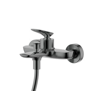 Изображение товара Смеситель Aquame Como AQM6512GM, для ванны и душа, с душевым гарнитуром, вороненая сталь, gunmetal