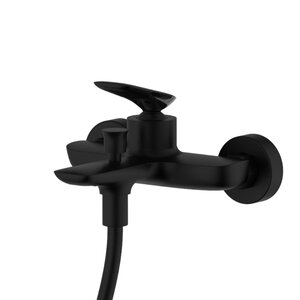 Изображение товара Смеситель Aquame Como AQM6512MB, для ванны и душа, с душевым гарнитуром, цвет черный матовый