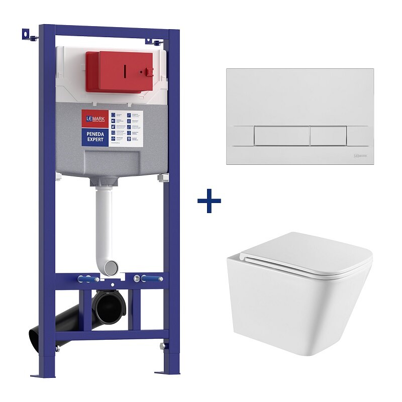 Изображение товара Инсталляция Lemark Peneda Expert с безободковым унитазом Florex Торнадо белая