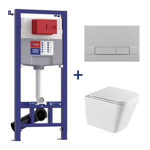 Изображение товара Инсталляция Lemark Peneda Expert с безободковым унитазом Florex Торнадо,
сиденьем микролифт, клави