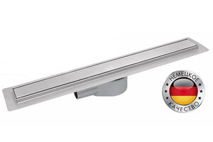 Изображение товара Душевой лоток CK Drain 60 см с двухсторонней решеткой под плитку хром Inoks AQPP01-60