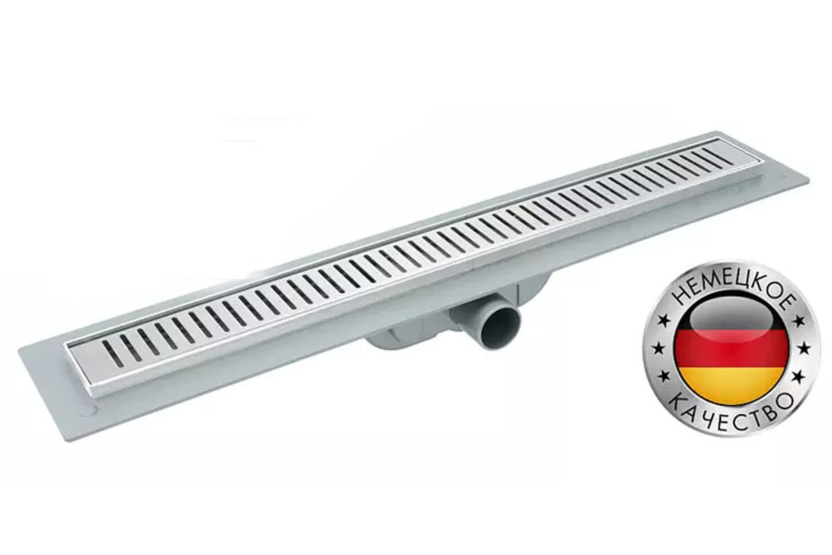 Изображение товара Душевой лоток CK Drain 80 см с перфорированной решеткой и рамкой хром