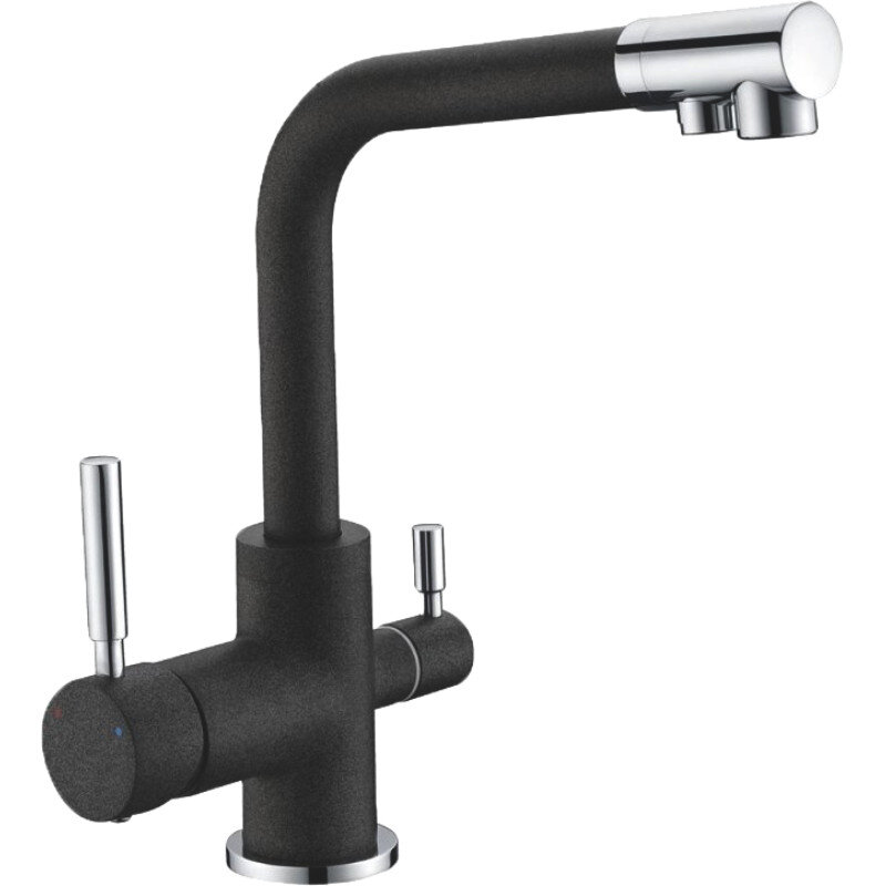 Изображение товара Смеситель для кухни Domaci Солерно DC 3003 морион с подключением к фильтру