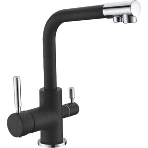 Изображение товара Смеситель для кухни Domaci Солерно DC 3003 морион, с подключением к фильтру, цвет морион