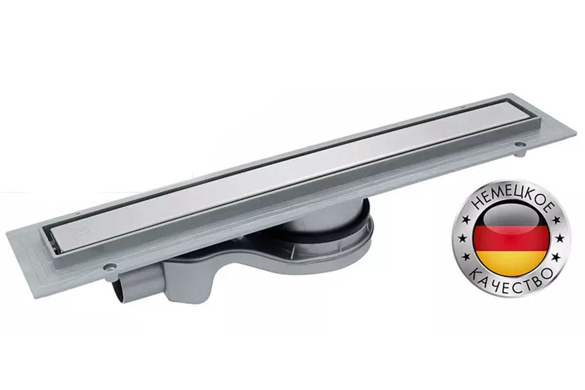 Изображение товара Дренажный канал CK Drain 55 см с под плитку хром Германия