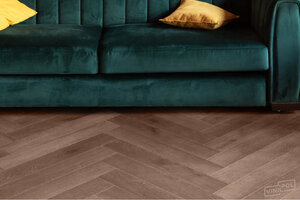 Изображение товара Кварцвиниловая плитка SPC VinilPol Herringbone Паркет 9911, замковая, 12.7х76.2 мм, коричневая