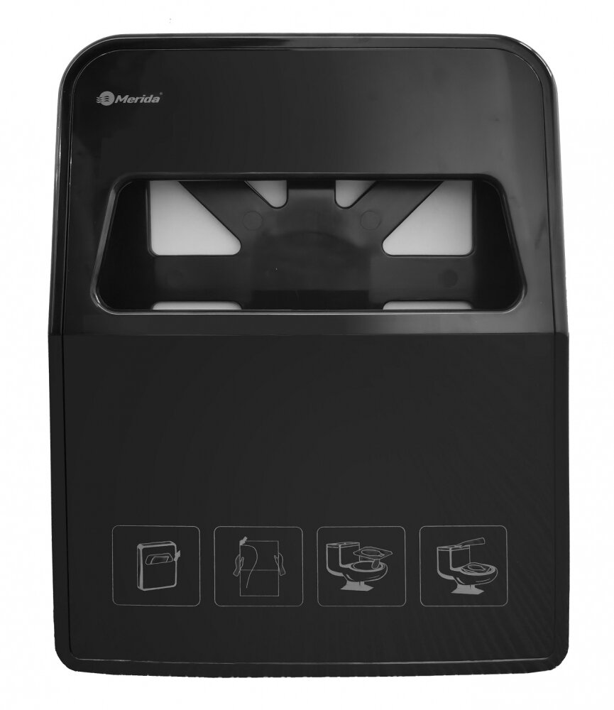Изображение товара Диспенсер туалетных подкладок Merida Optimum GP1C пластик черный Изображение товара Диспенсер туалетных подкладок Merida Optimum GP1C пластик черный