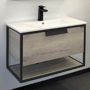 Изображение товара Тумба с раковиной Comfortу Бонн 75 см подвесная с раковиной из санфарфора