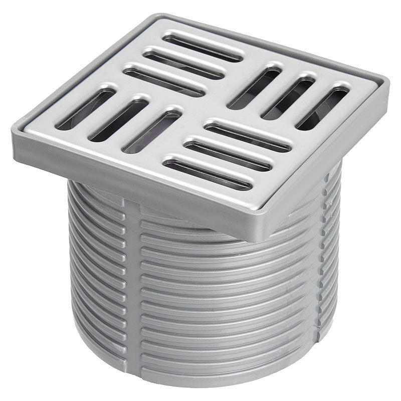 Изображение товара Душевой трап CK Drain 10х10 см с перфорированной решеткой хром Германия