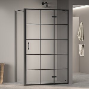 Изображение товара Душевой уголок RGW Passage PA-77-B R (PA-07B R+Z-050-2B+держ) 41087727-084R, 120 х 70 см, стекло прозрачное с принтом, профиль черный