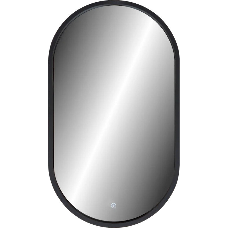 Изображение товара Зеркало Diwo Казань, 45 см, с подсветкой, сенсорный выключатель, цвет черный, ЗЛП1723