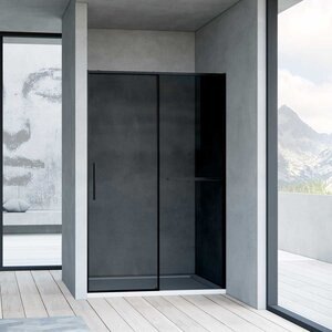 Изображение товара Душевая дверь Vincea Slim Soft 120 см, стекло тонированное, черный, VDS-1SS120CGB