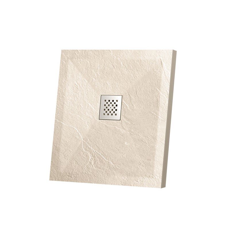 Изображение товара Душевой поддон Vincea 90x90 см искусственный камень низкий бежевый квадратный VST-4SR9090C