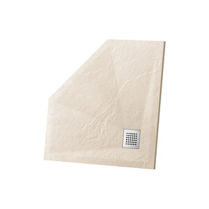 Изображение товара Душевой поддон Vincea 90 x 90 см, пятиугольный, искусственный камень, бежевый, VST-4SP9090C