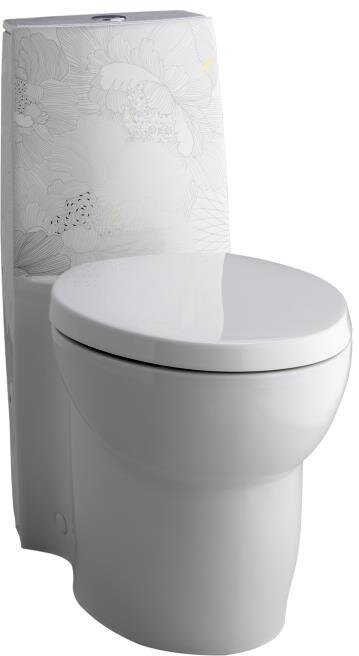 Изображение товара Напольный унитаз Kohler Empress Bouquet K-14338-SMC-0 с крышкой Quiet-Close
