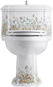 Изображение товара Напольный унитаз Kohler English Trellis K-14261-FL-0 безободковый с сиденьем Quiet-Close