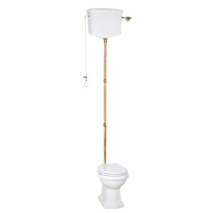 Изображение товара Напольный унитаз Migliore Bella 31103, высокий бачок, слив в стену, фурнитура бронза