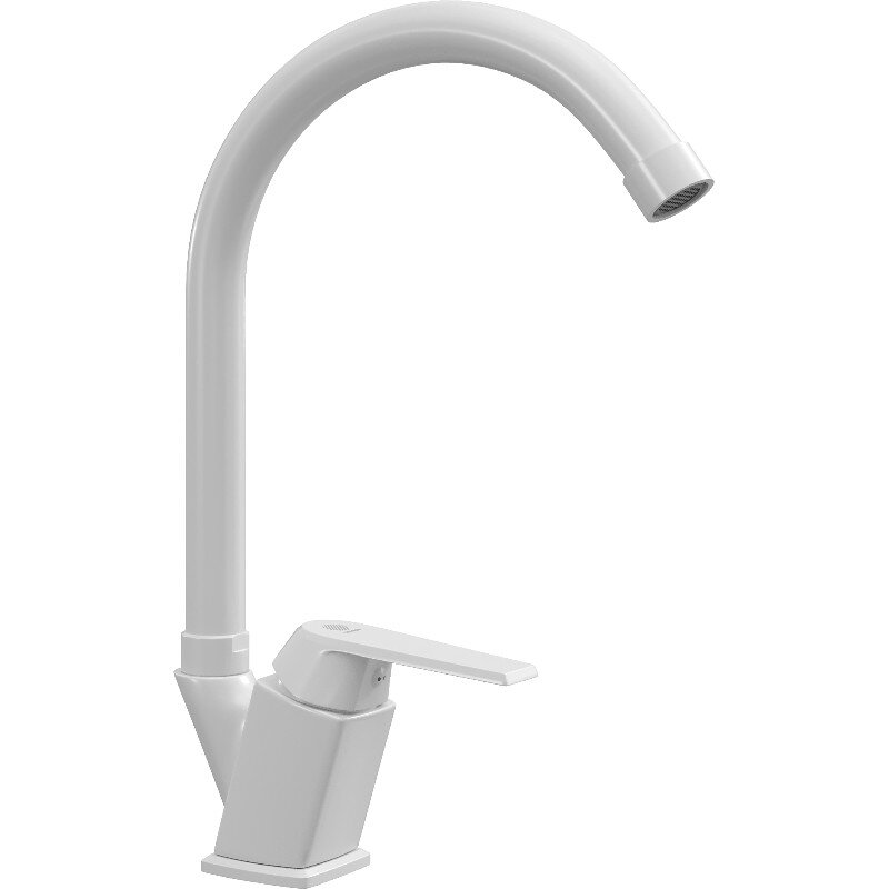 Изображение товара Смеситель для кухни Domaci Равенна SM-01w белый с поворотным изливом