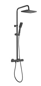 Изображение товара Душевая система Oulin, излив, верхний душ, душевая лейка, черный матовый, OL-HT-2307