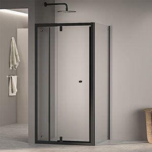 Изображение товара Душевой уголок RGW PA-32 NEW (PA-02B + Z-050-1B), 80 х 80 см, стекло прозрачное, профиль черный, 41083288-014
