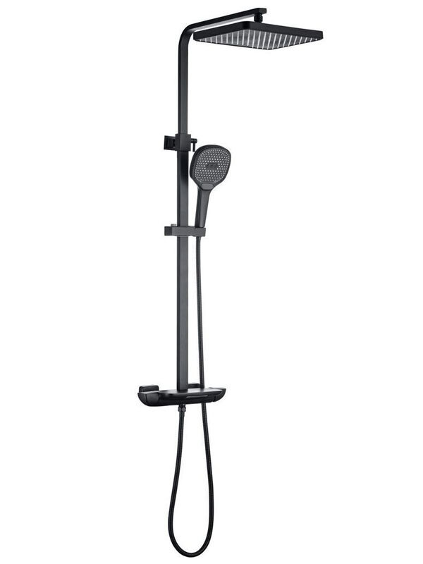 Изображение товара Душевая система Allen Brau Infinity 5.21030-31 черный матовый, квадратная, вертикальный монтаж