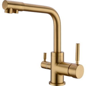 Изображение товара Смеситель для кухни Domaci Равенна DCB 3003 золото, с подключением к фильтру, цвет золото