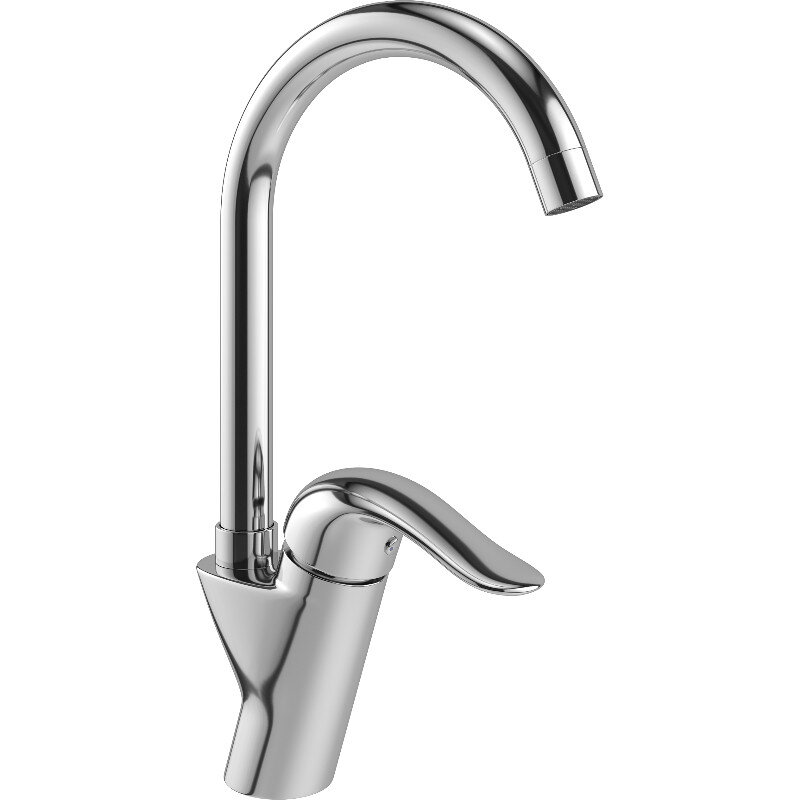 Изображение товара Смеситель для кухни Domaci Равенна DC 3002 хром с поворотным изливом и гарантией 5 лет