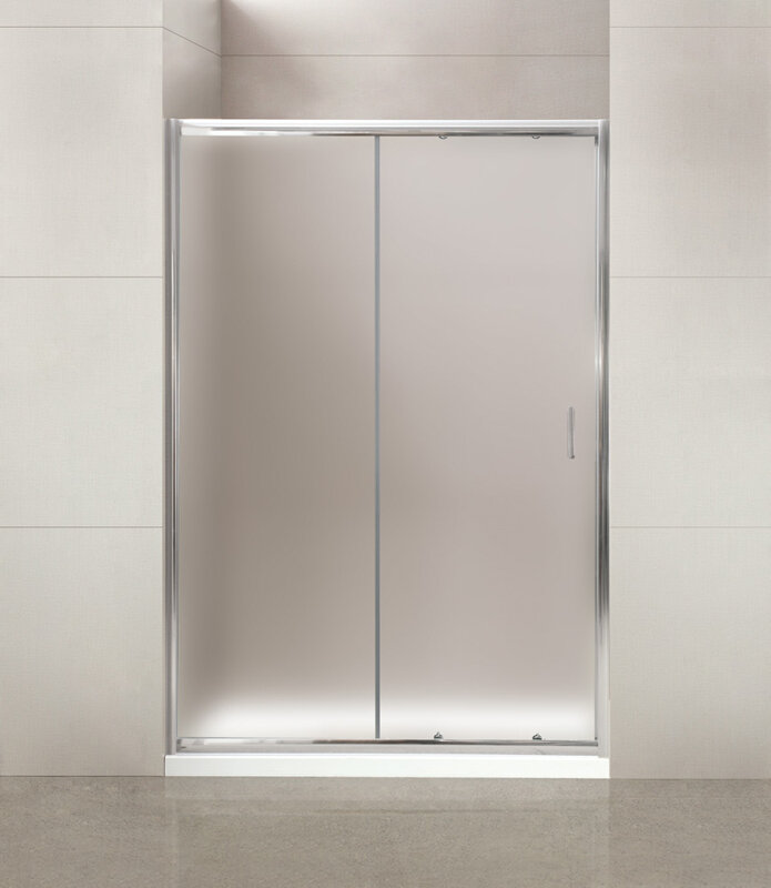 Изображение товара Душевая дверь в нишу BelBagno Uno-195 150x195 см раздвижная стеклянная хром