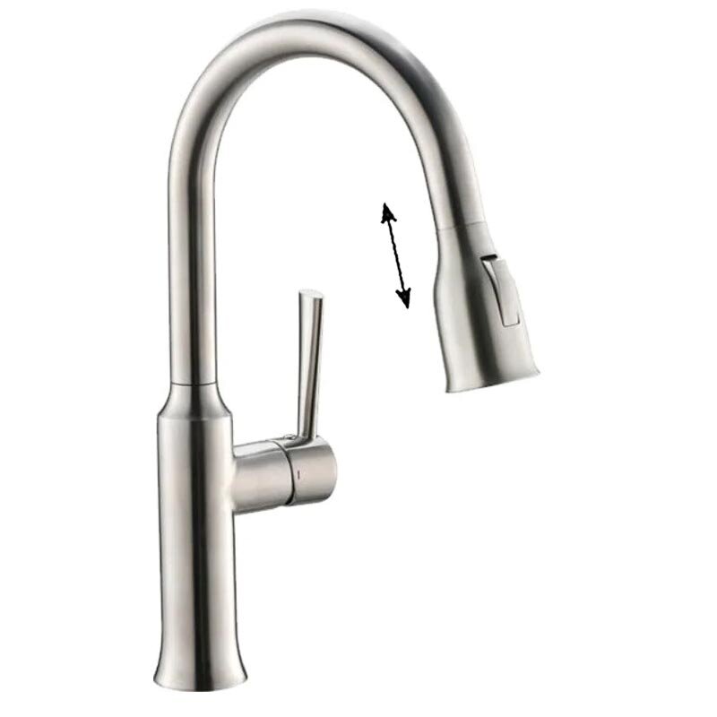 Изображение товара Смеситель Domaci Равенна DCB 7011 с выдвижным изливом и душем (сатин)