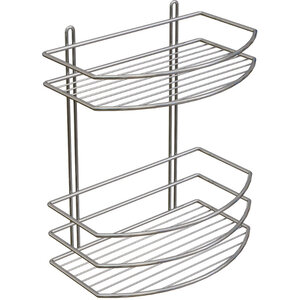 Изображение товара Полка Diwo Смоленск 2 яруса хром настенная для хранения и декора