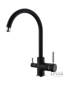 Изображение товара Смеситель для кухонной мойки Emar Quartz 3007.8 Морион с подключением к фильтру