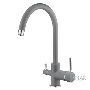 Изображение товара Смеситель для кухонной мойки Emar Quartz 3007.9 Алмаз с подключением к фильтру