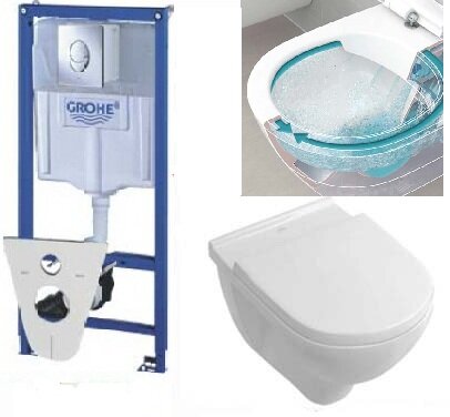 Изображение товара Инсталляция Grohe с унитазом Villeroy&Boch O.novo 5660 HR01