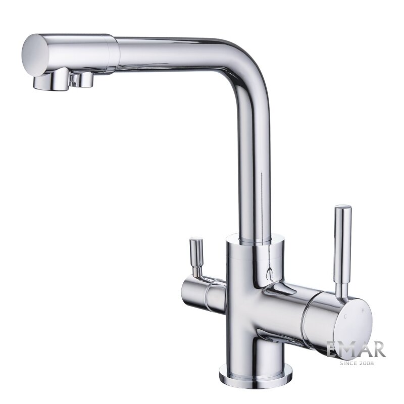 Изображение товара Смеситель для кухонной мойки Emar Steel ЕС - 3003 с подключением к фильтру хром