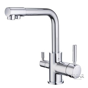 Изображение товара Смеситель Emar Steel ЕС - 3003 для кухонной мойки, с подключением к фильтру, цвет хром