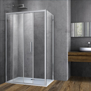 Изображение товара Душевой уголок Vincea Soft, 160 x 90 см, стекло прозрачное, профиль хром, VSR-3SO9016CL