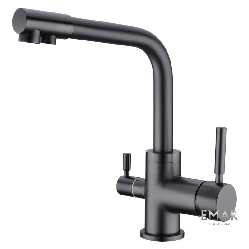 Изображение товара Смеситель для кухни Emar Best ECB - 3003N PVD dark с подключением к фильтру