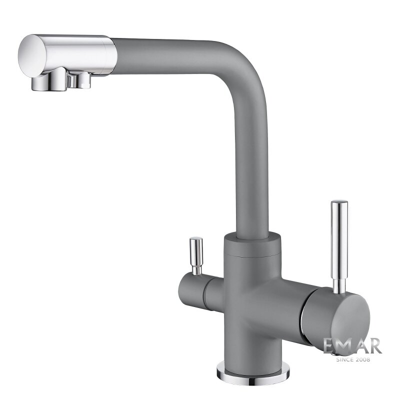 Изображение товара Смеситель для кухонной мойки Emar Quartz 3003N.9 Алмаз с подключением к фильтру
