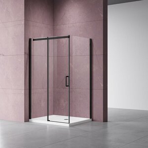 Изображение товара Душевой уголок Vincea Dice, 110 x 100 см, стекло прозрачное, профиль черный, VSR-4D1011CLB