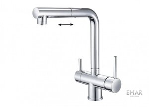 Изображение товара Смеситель Emar Steel ЕСВ 7017 хром для кухонной мойки, с подключением к фильтру, цвет хром