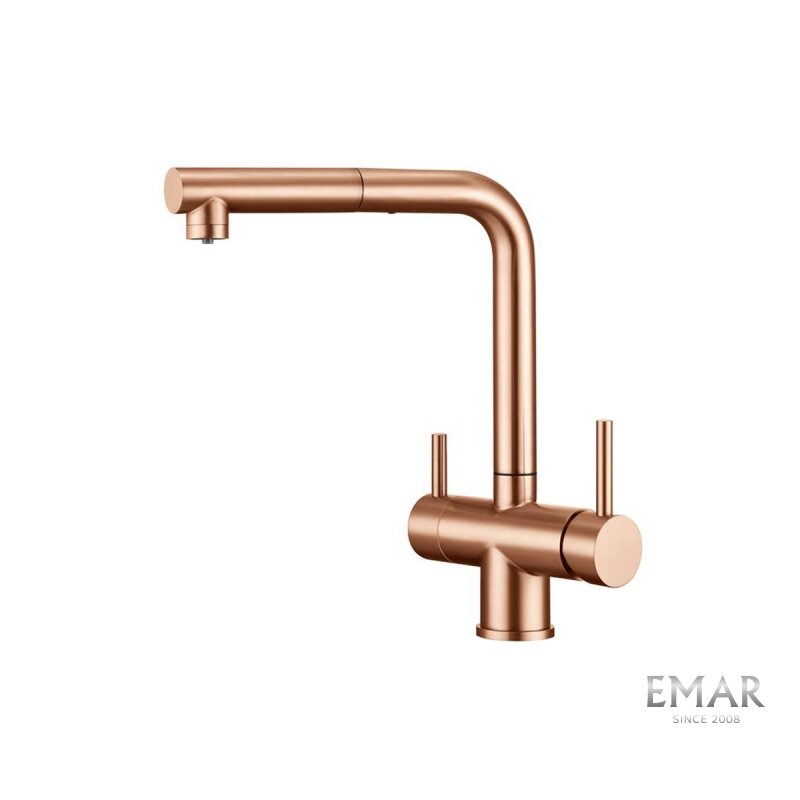 Изображение товара Смеситель для кухонной мойки Emar Best ECB 7017 PVD Coppery с подключением к фильтру
