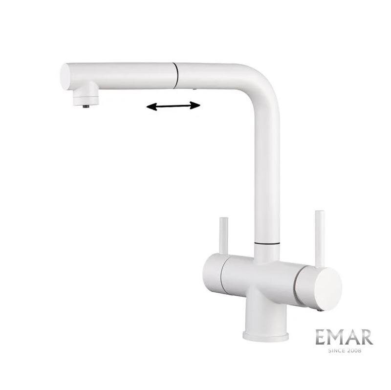 Изображение товара Смеситель Emar Quartz 7017.5 Агат для кухонной мойки, с подключением к фильтру, цвет агат Изображение товара Смеситель Emar Quartz 7017.5 Агат для кухонной мойки, с подключением к фильтру, цвет агат