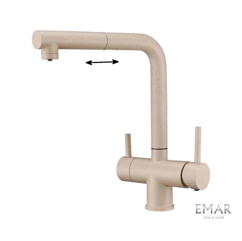 Изображение товара Смеситель Emar Quartz 7017.1 Сардоникс для кухни с фильтром Изображение товара Смеситель Emar Quartz 7017.1 Сардоникс для кухни с фильтром