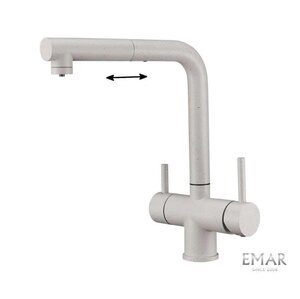 Изображение товара Смеситель Emar Quartz 7017.6 Барит для кухонной мойки, с подключением к фильтру, цвет барит
