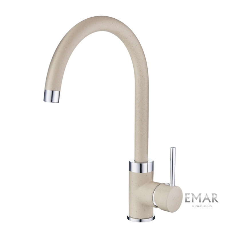 Изображение товара Смеситель для кухонной мойки Emar Quartz 3004.4 Берилл, однорычажный поворотный излив