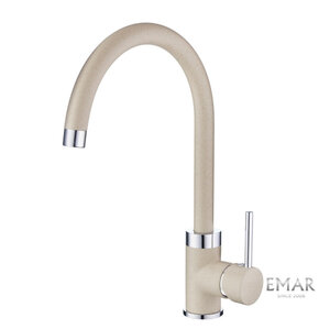 Изображение товара Смеситель для кухонной мойки Emar Quartz 3004.4 Берилл, однорычажный поворотный излив