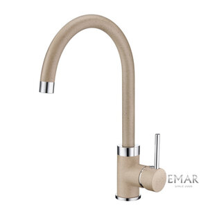 Изображение товара Смеситель для кухонной мойки Emar Quartz 3004.1 сардоникс, поворотный излив