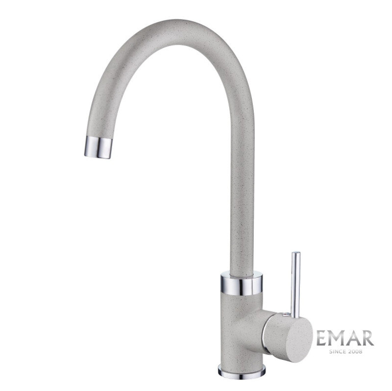 Изображение товара Смеситель для кухни Emar Quartz 3004.6 Барит однорычажный с поворотным изливом 21 см