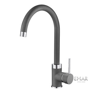 Изображение товара Смеситель Emar Quartz 3004.7 Антрацит для кухонной мойки, цвет антрацит Изображение товара Смеситель Emar Quartz 3004.7 Антрацит для кухонной мойки, цвет антрацит